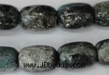 CSI65 15.5 inches 13*18mm drum silver scale stone beads wholesale