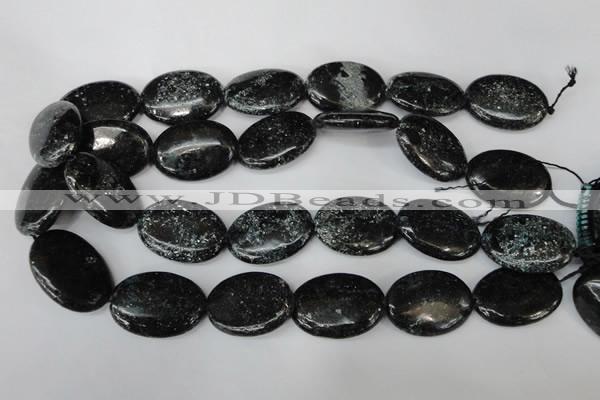 CSI98 15.5 inches 22*30mm oval silver scale stone beads wholesale