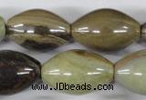 CSL106 15.5 inches 22*30mm rice silver leaf jasper beads wholesale