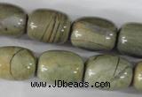 CSL107 15.5 inches 16*20mm drum silver leaf jasper beads wholesale