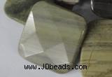 CSL122 15.5 inches 30*30mm faceted square silver leaf jasper beads