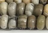 CSL163 15.5 inches 5*8mm rondelle 

sliver leaf jasper beads wholesale