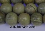 CSL205 15.5 inches 14mm round silver leaf jasper beads wholesale