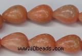 CSM14 15.5 inches 13*18mm teardrop salmon stone beads wholesale