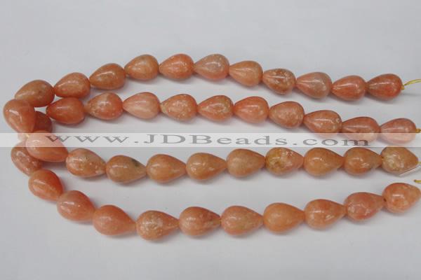 CSM14 15.5 inches 13*18mm teardrop salmon stone beads wholesale