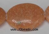 CSM40 15.5 inches 30*40mm oval salmon stone beads wholesale