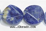 CSO03 15.5 inches 15mm faceted coin A grade sodalite beads