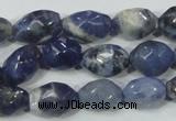 CSO101 15.5 inches 10*14mm faceted nugget sodalite gemstone beads