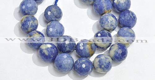 CSO18 8mm faceted round AB grade sodalite beads wholesale