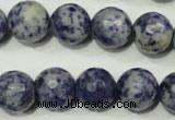 CSO306 15.5 inches 16mm faceted round Brazilian sodalite beads