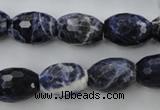 CSO363 15.5 inches 12*16mm faceted rice natural sodalite beads