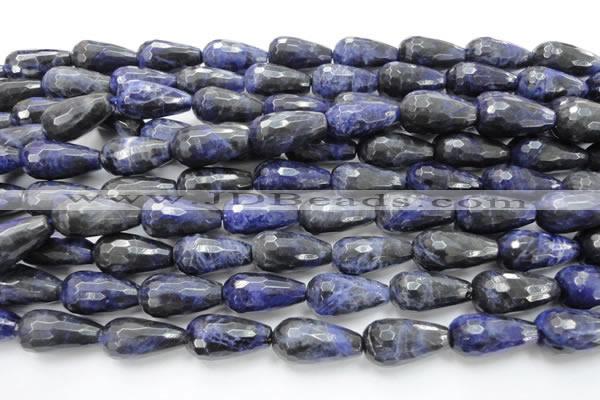 CSO38 15.5 inches 12*24mm faceted teardrop sodalite gemstone beads