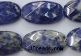 CSO391 15.5 inches 16*28mm faceted oval natural sodalite beads