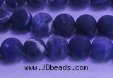 CSO454 15.5 inches 6mm round matte sodalite gemstone beads