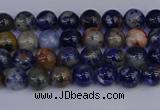 CSO510 15.5 inches 4mm round orange sodalite beads wholesale