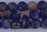 CSO522 15.5 inches 8mm round matte orange sodalite beads wholesale