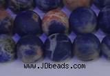 CSO524 15.5 inches 12mm round matte orange sodalite beads wholesale