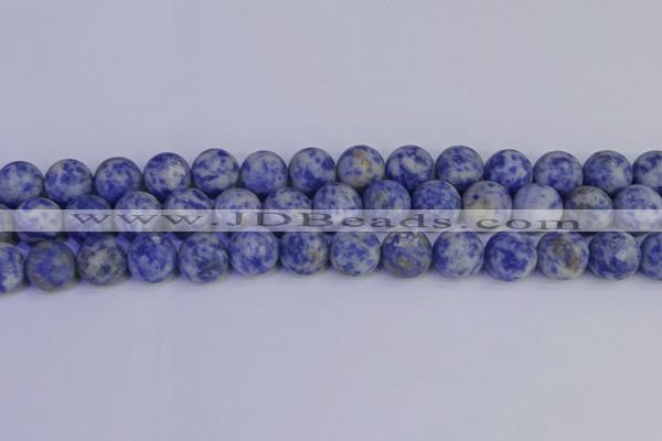 CSO535 15.5 inches 14mm round matte African sodalite beads wholesale