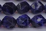 CSO554 15.5 inches 12mm faceted nuggets sodalite gemstone beads