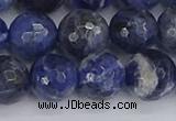 CSO562 15.5 inches 12mm faceted round sodalite gemstone beads