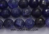 CSO602 15.5 inches 8mm faceted round sodalite gemstone beads