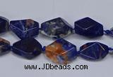 CSO640 15.5 inches 10*12mm - 12*16mm freeform orange sodalite beads