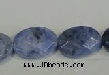 CSO67 15.5 inches 10*14mm faceted oval sodalite gemstone beads wholesale