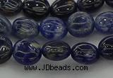 CSO670 15.5 inches 10mm flat round sodalite gemstone beads