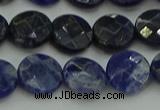 CSO706 15.5 inches 12mm faceted coin sodalite gemstone beads