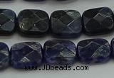 CSO725 15.5 inches 10*10mm faceted square sodalite gemstone beads