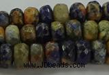 CSO762 15.5 inches 5*8mm faceted rondelle orange sodalite beads