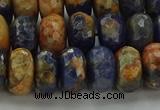 CSO763 15.5 inches 6*10mm faceted rondelle orange sodalite beads