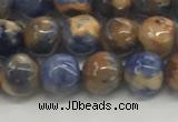 CSO831 15.5 inches 6mm round orange sodalite beads wholesale