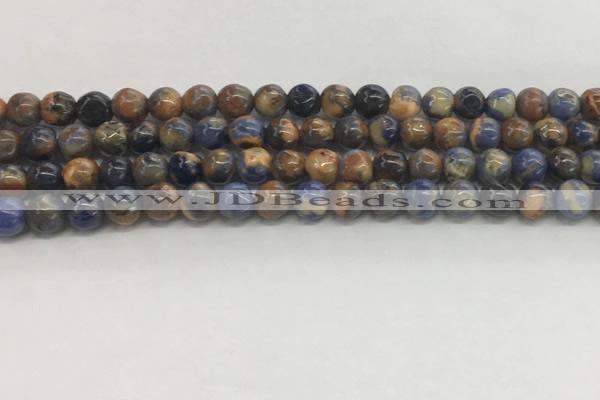 CSO831 15.5 inches 6mm round orange sodalite beads wholesale