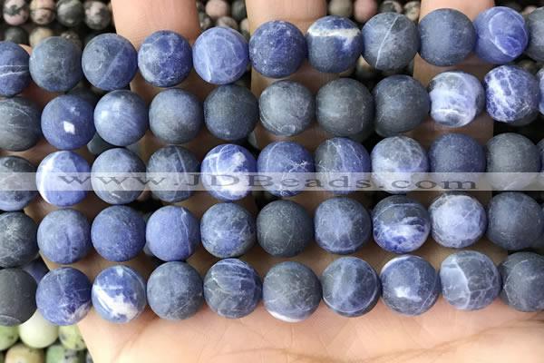 CSO843 15.5 inches 10mm round matte sodalite beads wholesale