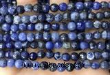 CSO846 15 inches 6mm faceted round sodalite beads wholesale