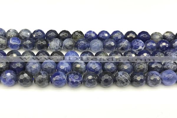 CSO911 15 inches 8mm faceted round sodalite beads wholesale