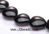 CSQ05 14*14mm heart A grade natural smoky quartz beads Wholesale