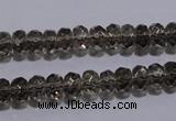 CSQ109 5*8mm faceted rondelle grade AA natural smoky quartz beads