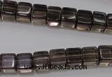 CSQ241 15.5 inches 8*8mm cube grade AA natural smoky quartz beads