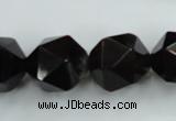 CSQ357 15.5 inches 18mm faceted nuggets smoky quartz beads