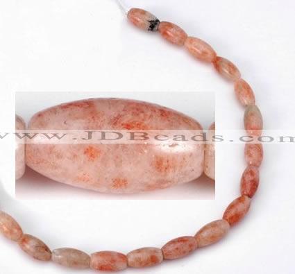 CSS08 5*12mm rice shape natural indian sunstone beads wholesale