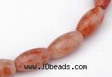 CSS09 8*15mm rice shape natural indian sunstone beads wholesale