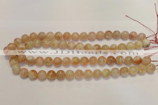 CSS18 15.5 inches 12mm round natural sunstone beads wholesale