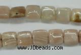 CSS208 15.5 inches 10*10mm square natural sunstone beads