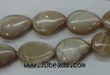 CSS220 15.5 inches 13*18mm flat teardrop natural sunstone beads