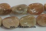 CSS257 15.5 inches 15*20mm twisted oval natural sunstone beads