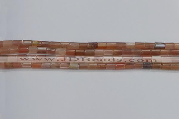 CSS266 15.5 inches 5*8mm tube sunstone beads wholesale