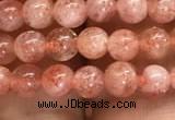 CSS300 15.5 inches 4mm round golden sunstone gemstone beads