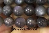 CSS315 15.5 inches 6mm round black sunstone gemstone beads